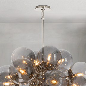 Mandoza Nickel Smoked Glass Chandelier