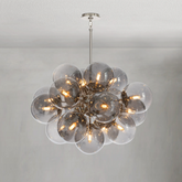 Mandoza Nickel Smoked Glass Chandelier