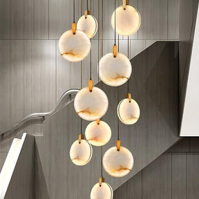 buyMoonshade Marble Disc Chandelier - Morsale