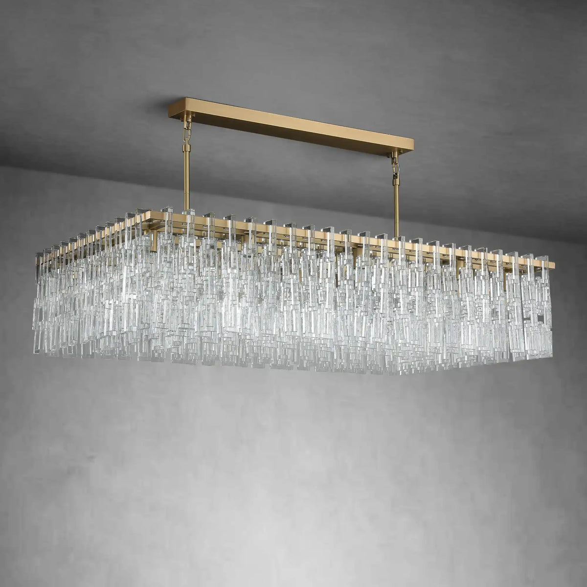 Melody K9 Crystal Rectangular Chandelir for Dining Room