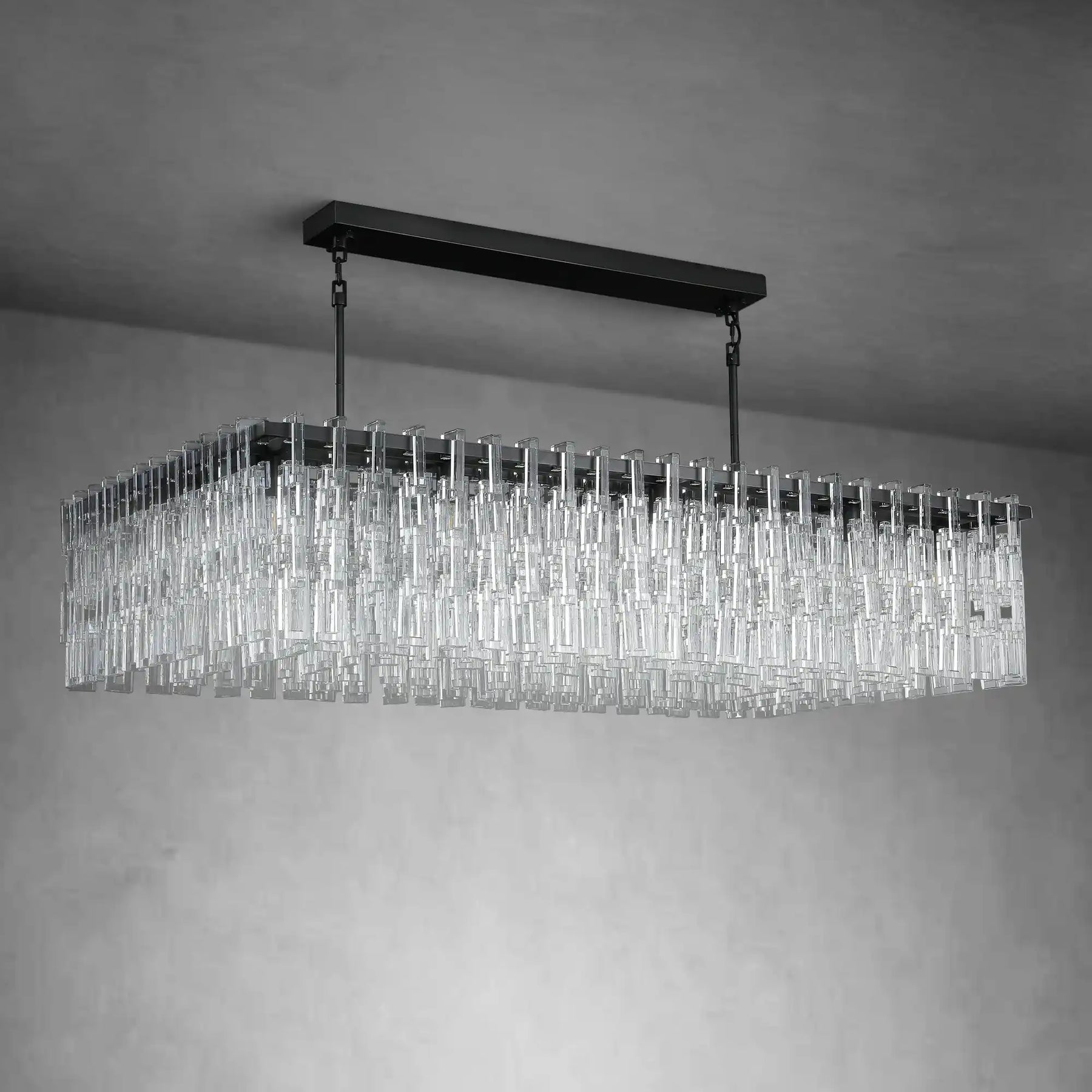 Melody K9 Crystal Rectangular Chandelir for Dining Room