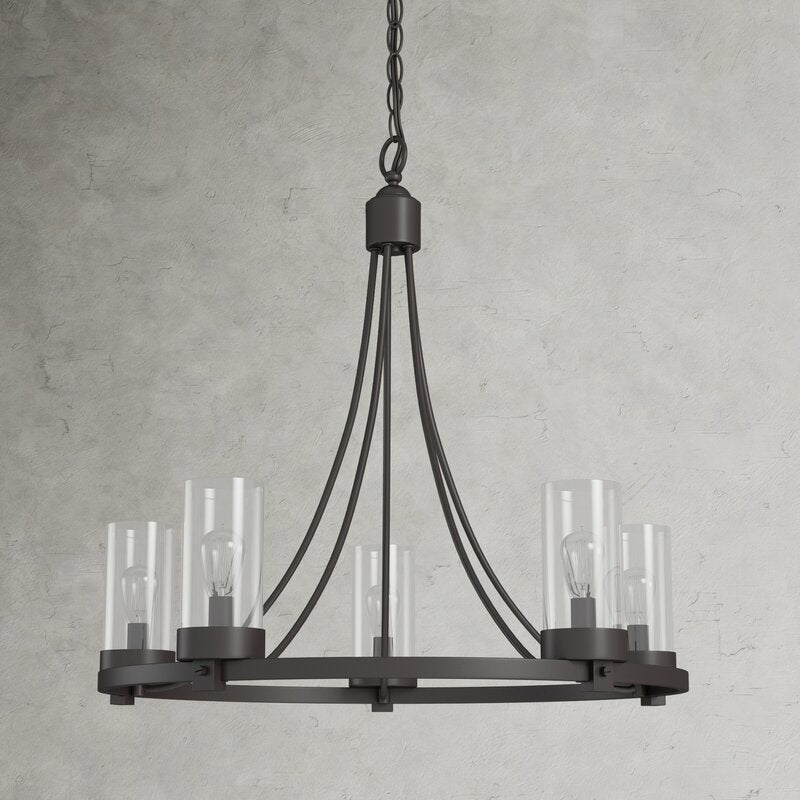 Matte Black 5 Lights Birch Lane Chandelier