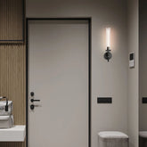 Matte Black Twining 1-Light Dimmable Luxury Flush Mounted Wall Sconce