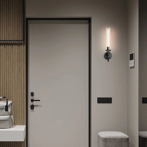 Matte Black Twining 1-Light Dimmable Luxury Flush Mounted Wall Sconce