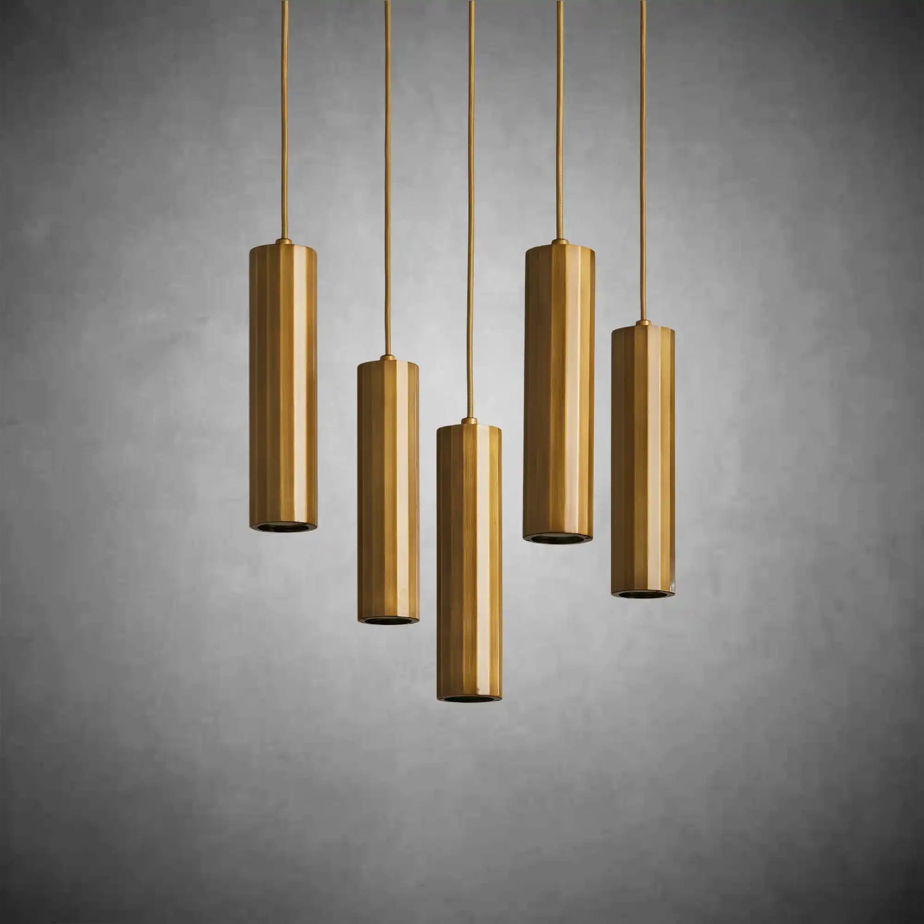 Matthie Brass Finish Steel & Glass Chandelier with Dimmable LEDs