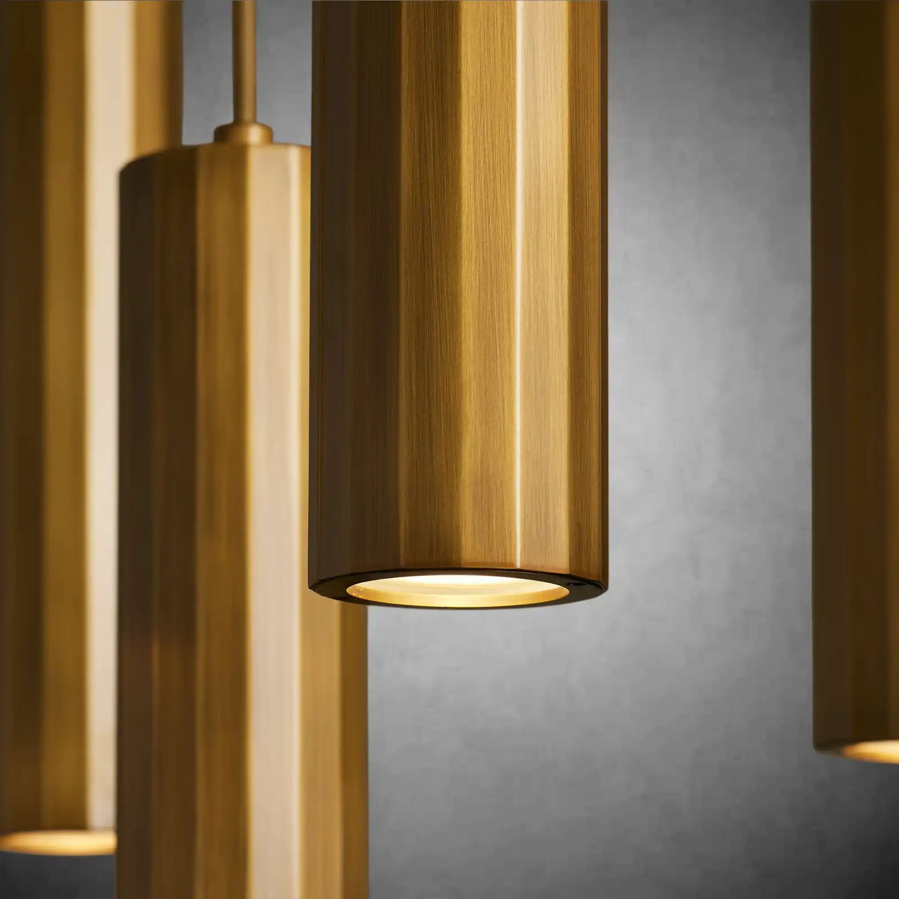 Matthie Brass Finish Steel & Glass Chandelier with Dimmable LEDs