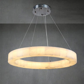 Maurice Alabaster Round Chandelier