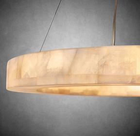 Maurice Alabaster Round Chandelier