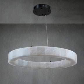 Maurice Alabaster Round Chandelier