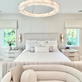 Maurice Alabaster Round Chandelier