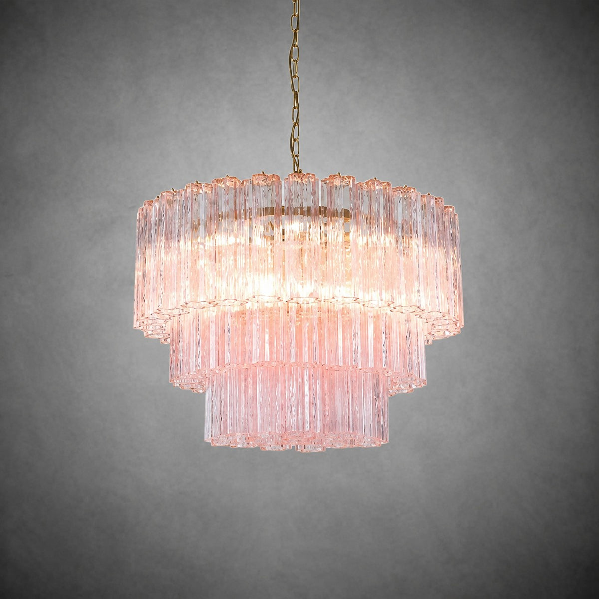reviso Murano Fluted Glass Chandelier 28″