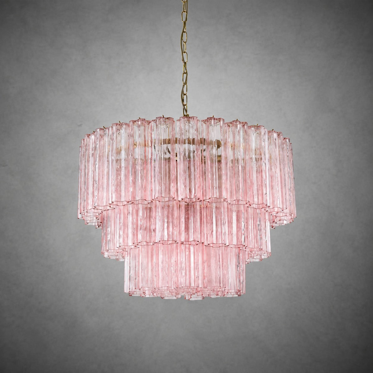 reviso Murano Fluted Glass Chandelier 28″