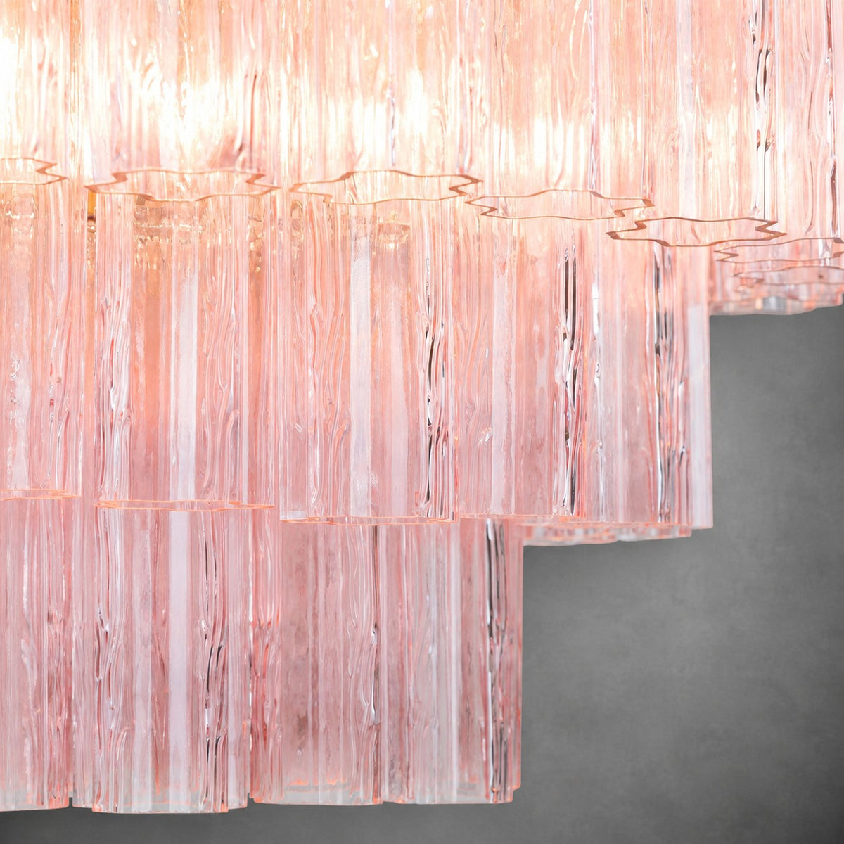 reviso Murano Fluted Glass Chandelier 28″