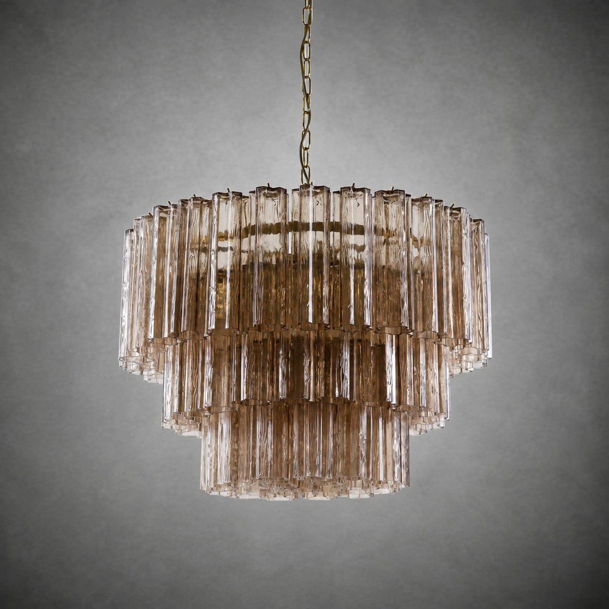 reviso Murano Fluted Glass Chandelier 28″