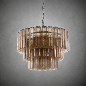 reviso Murano Fluted Glass Chandelier 28″