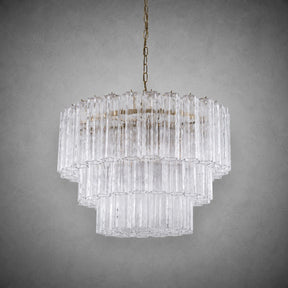 reviso Murano Fluted Glass Chandelier 28″