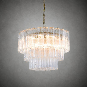 reviso Murano Fluted Glass Chandelier 28″