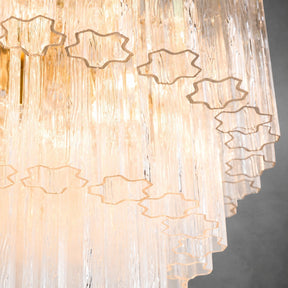 reviso Murano Fluted Glass Chandelier 28″
