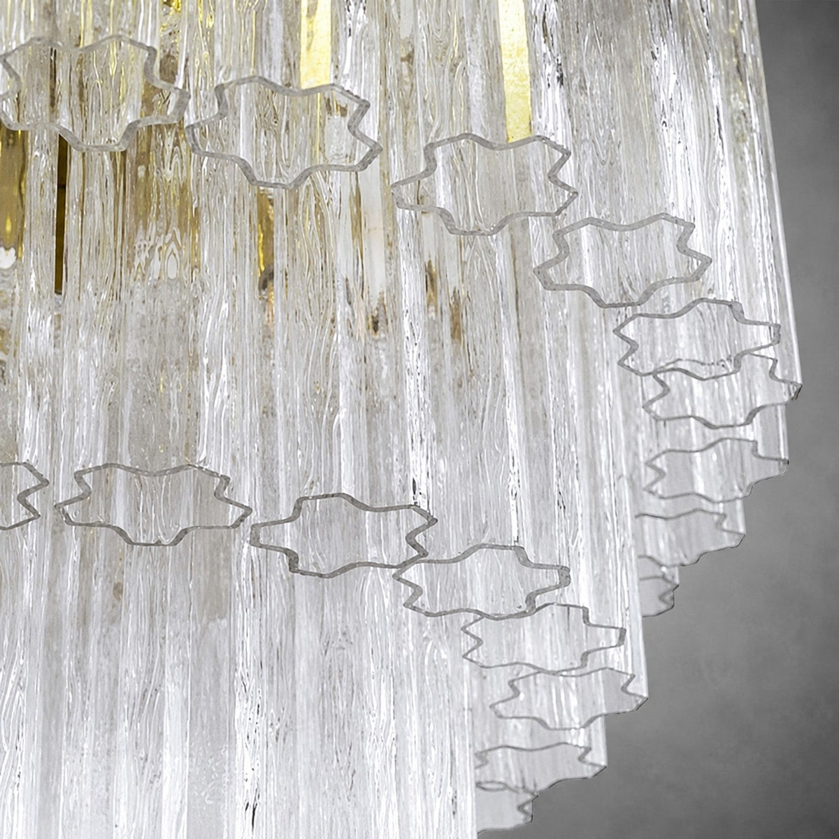 reviso Murano Fluted Glass Chandelier 28″