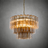 reviso Murano Fluted Glass Chandelier 28″