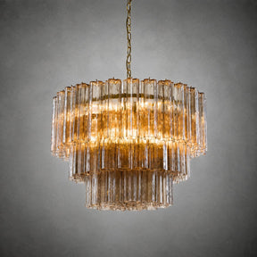 reviso Murano Fluted Glass Chandelier 28″