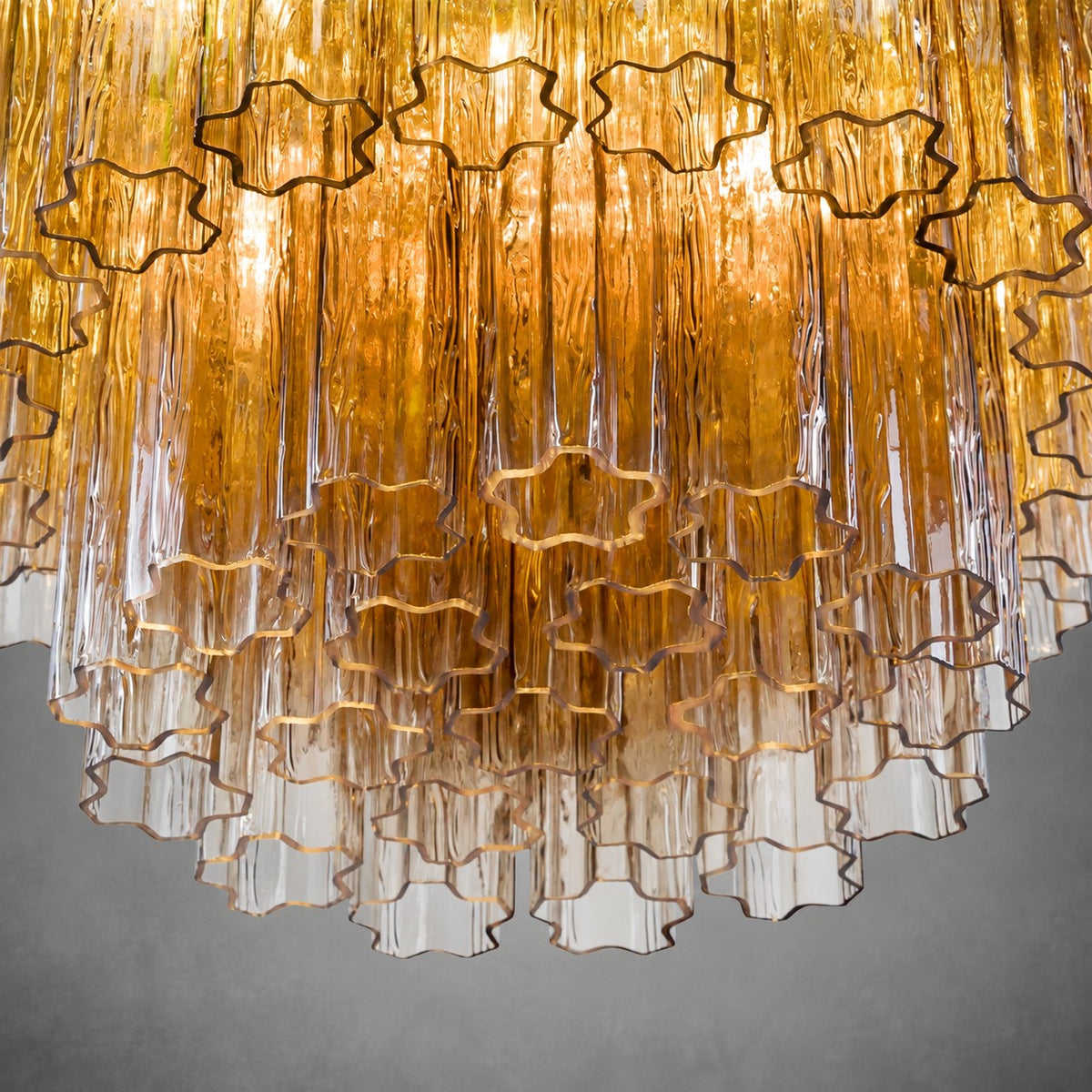 reviso Murano Fluted Glass Chandelier 28″