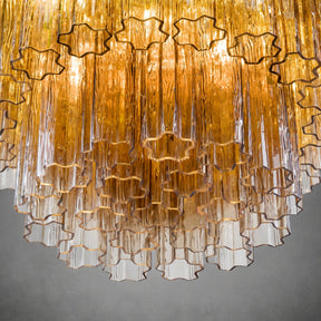 reviso Murano Fluted Glass Chandelier 28″