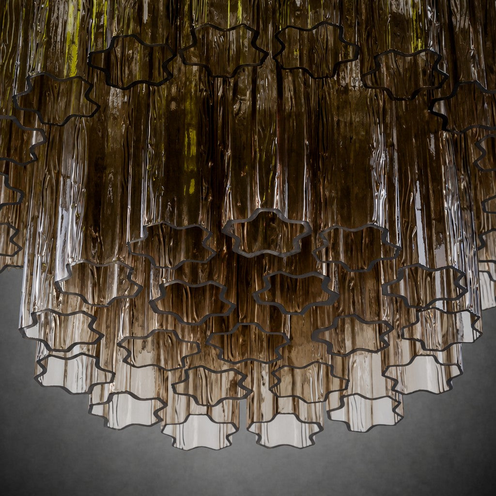 reviso Murano Fluted Glass Chandelier 28″