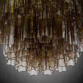 reviso Murano Fluted Glass Chandelier 28″