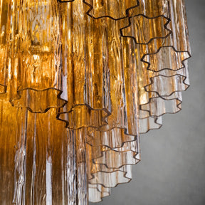 reviso Murano Fluted Glass Chandelier 28″