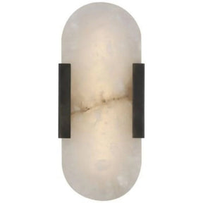 Melang Lowell Elongated Alabaster Wall Sconce 10"