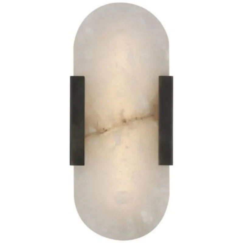 Melang Lowell Elongated Alabaster Wall Sconce 10"
