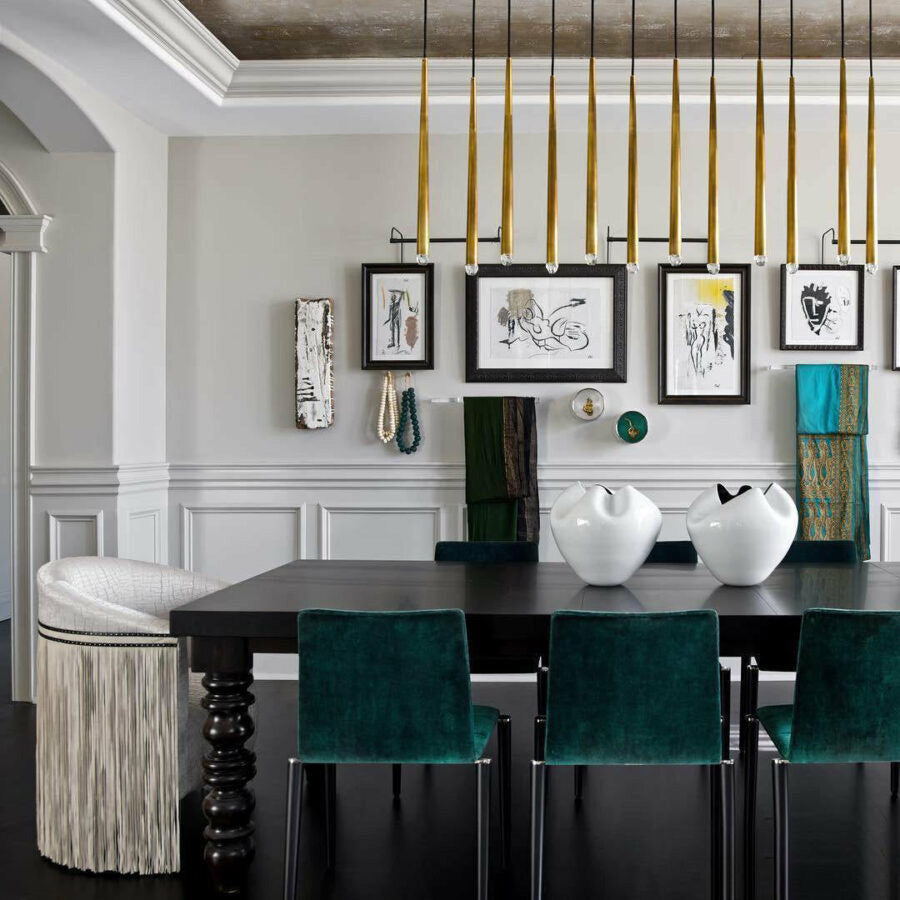 Melinda Metal Retangular Chandelier, Contemporary Lighting Fixture