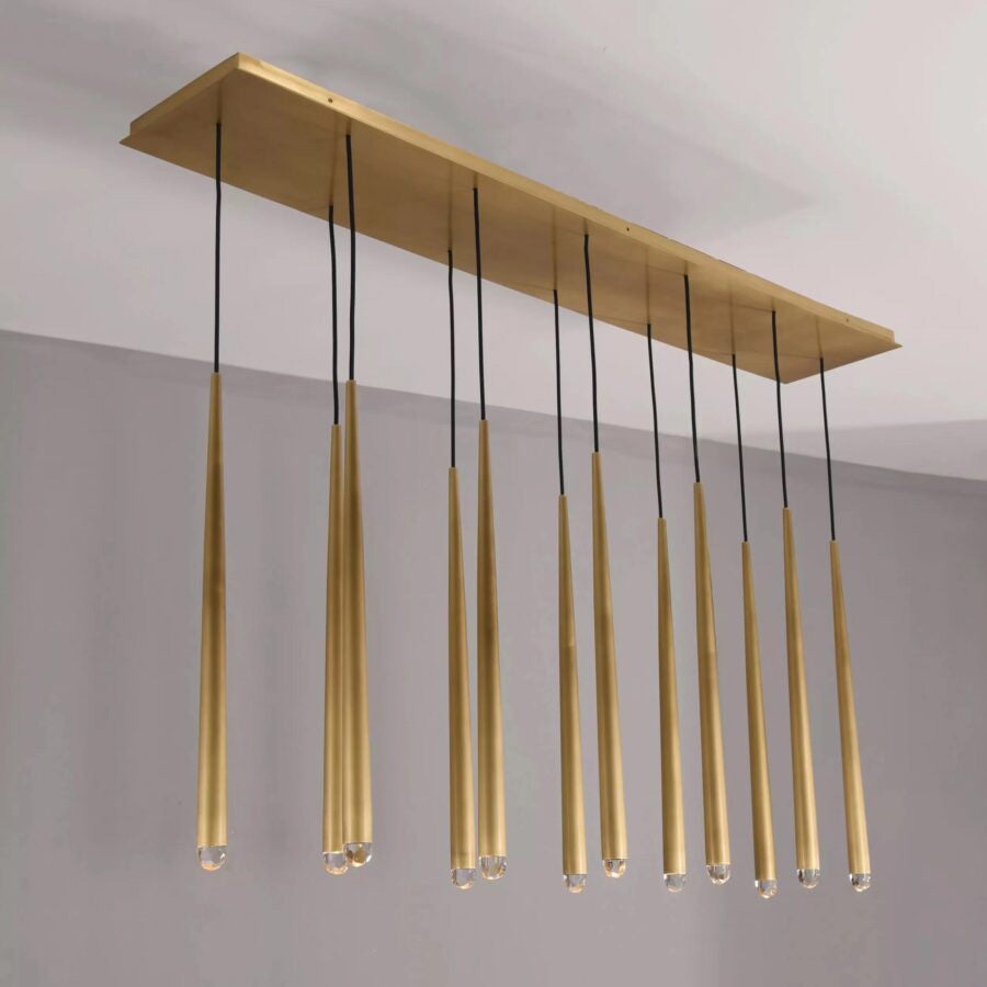 Melinda Metal Retangular Chandelier, Contemporary Lighting Fixture