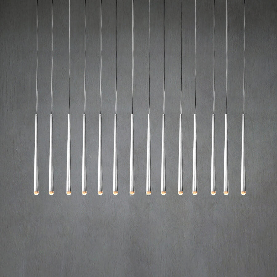 Melinda Metal Retangular Chandelier, Contemporary Lighting Fixture