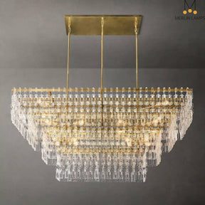 Melody K9 Crystal Rectangular Chandelir for Dining Room Kitchen Island