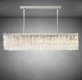 Melody K9 Crystal Rectangular Chandelir for Dining Room Kitchen Island