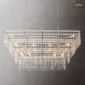 Melody K9 Crystal Rectangular Chandelir for Dining Room Kitchen Island