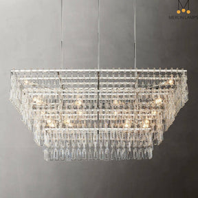 Melody K9 Crystal Rectangular Chandelir for Dining Room Kitchen Island