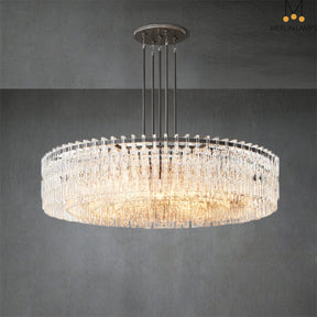 Melody K9 Crystal Round Chandelir for Living Room Bedroom, Kitchen Island