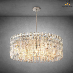 Melody K9 Crystal Round Chandelir for Living Room Bedroom, Kitchen Island