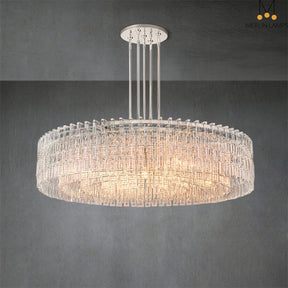 Melody K9 Crystal Round Chandelir for Living Room Bedroom, Kitchen Island