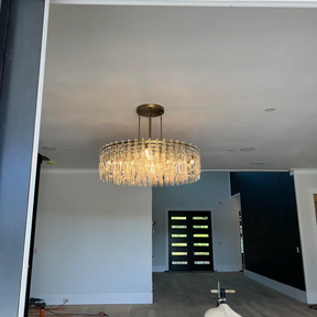 Melody K9 Crystal Round Chandelir for Living Room Bedroom, Kitchen Island