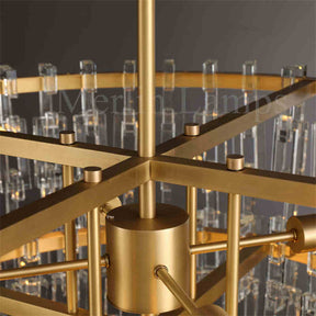 Melody K9 Crystal Tiered Round Chandelir for Living Room Bedroom, Kitchen Island