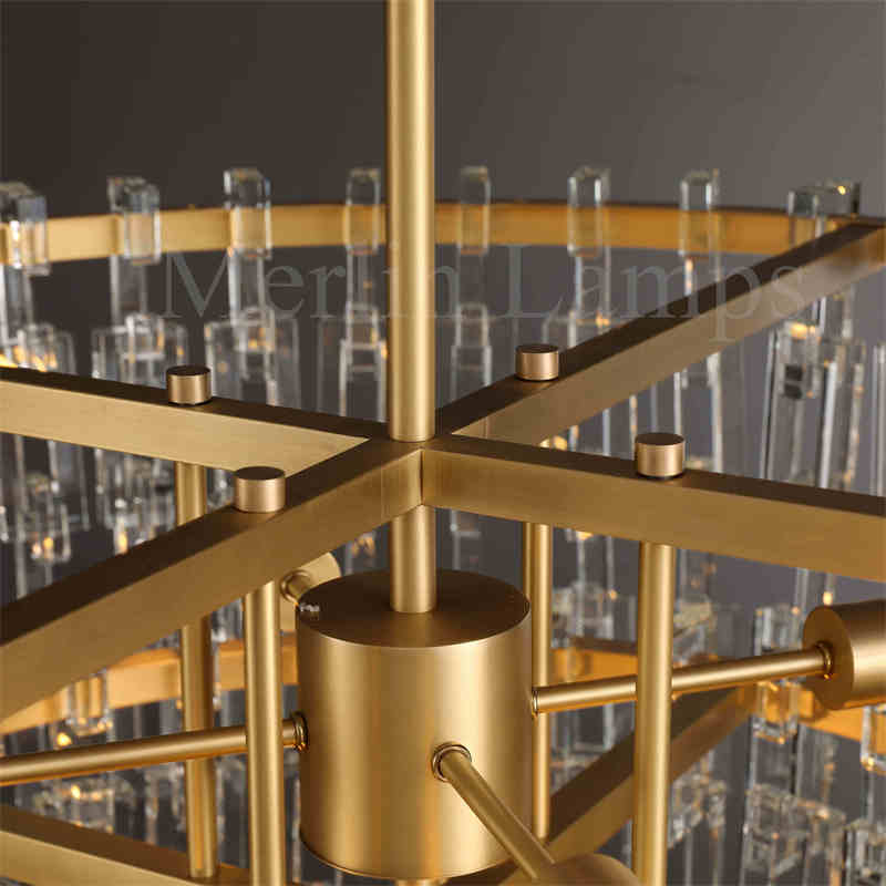 Melody K9 Crystal Tiered Round Chandelir for Living Room Bedroom, Kitchen Island