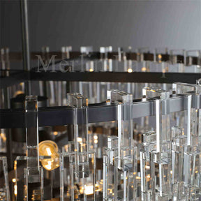 Melody K9 Crystal Rectangular Chandelir for Dining Room Kitchen Island