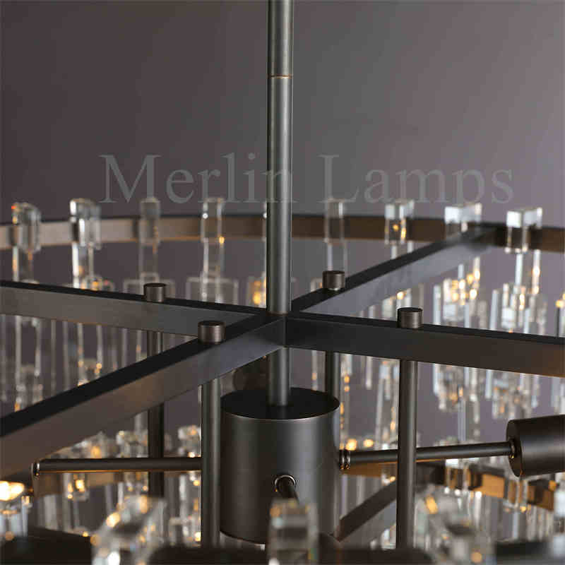 Melody K9 Crystal Rectangular Chandelir for Dining Room Kitchen Island