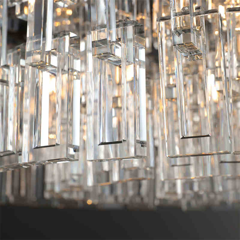Melody K9 Crystal Rectangular Chandelir for Dining Room Kitchen Island