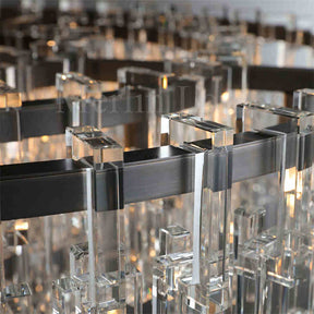 Melody K9 Crystal Rectangular Chandelir for Dining Room Kitchen Island