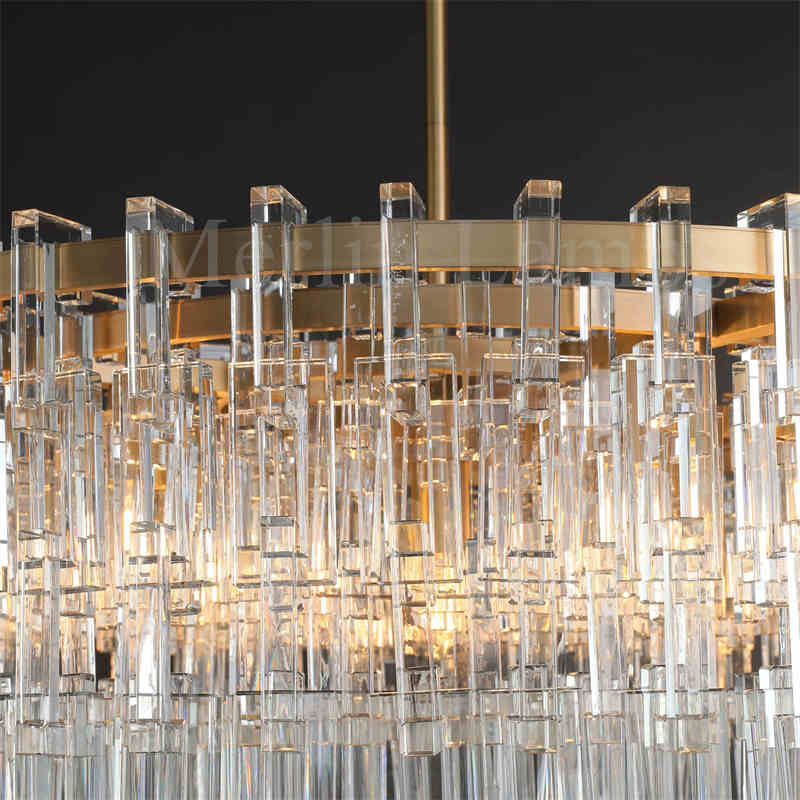 Melody K9 Crystal Rectangular Chandelir for Dining Room Kitchen Island